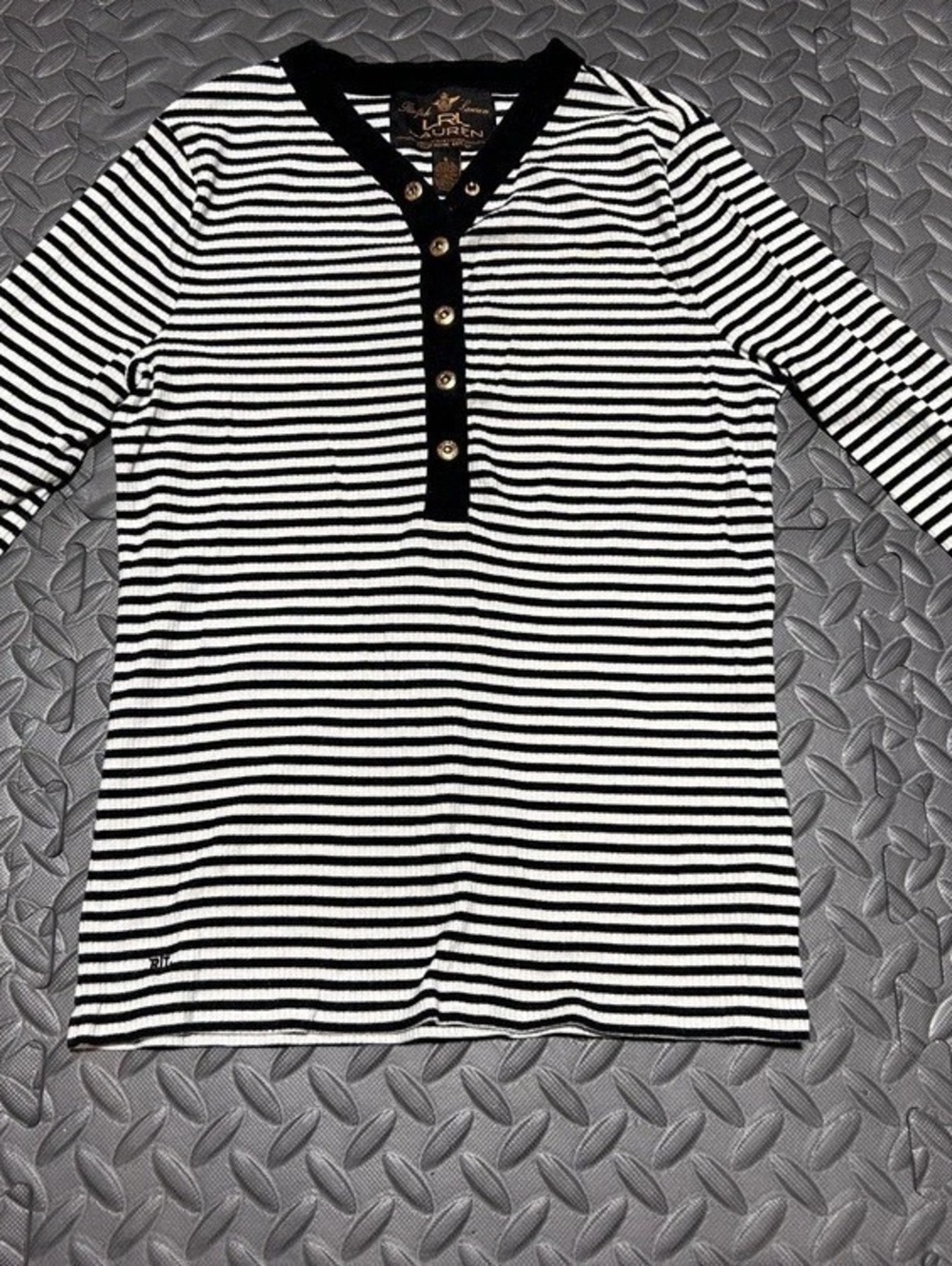 Ralph Lauren Women’s Striped 3/4 Sleeve Shirt
